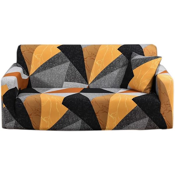 Trekantet trykt sofaovertrekk i polyester elastisk sofaovertrekk slipcovers sofa stolbeskytter (S)