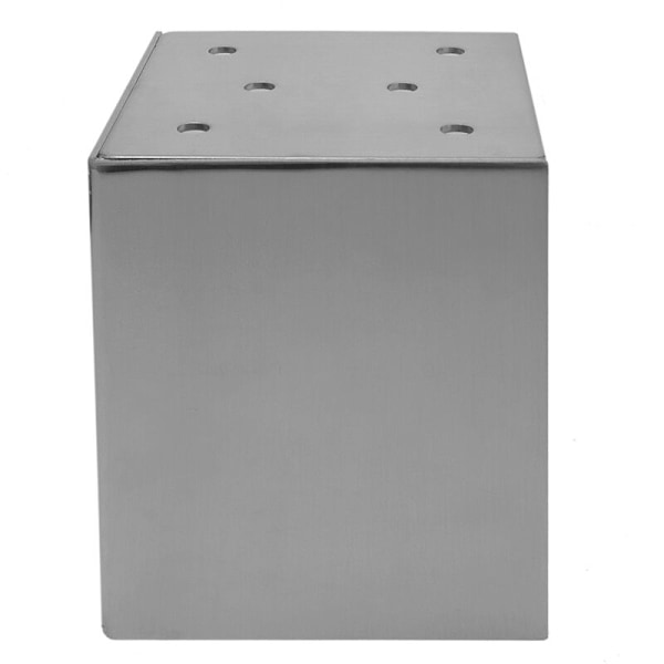 Kubiske bordbein for møbler og skrivebord i rustfritt stål 10 cm 4-pakning