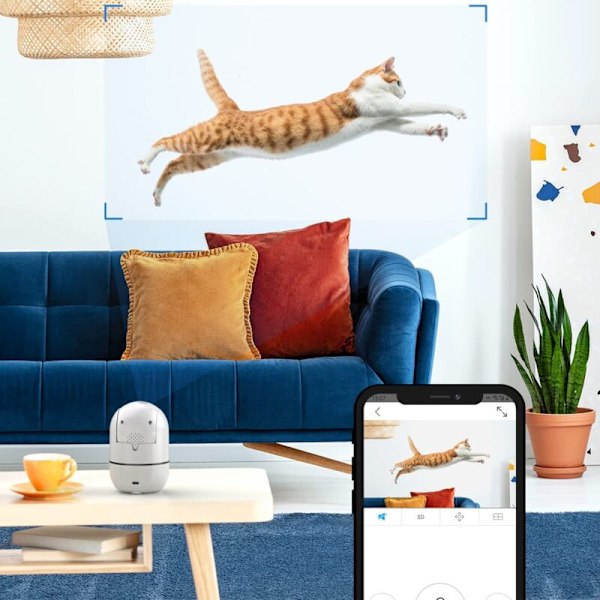 Kotiturvakamerat yökuvauksella, kaksipuolisella äänellä, liikeilmaisimella, puhelinsovelluksella, etäohjauksella, sisätilojen WiFi-kamera