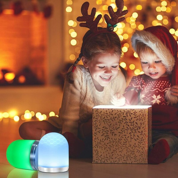 Nattlampa, sänglampa för barn med fjärrkontroll med varmvit dimbar kallvit, RGB-färgväxling och timer