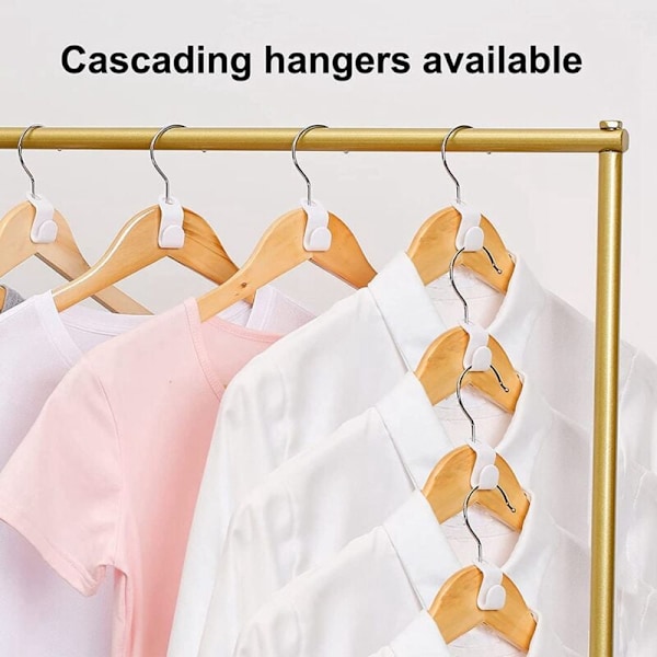 Hängare Connector Hooks, 200 Klädhängare Hooks, Super Space Saving Hangers för Garderober, Blå