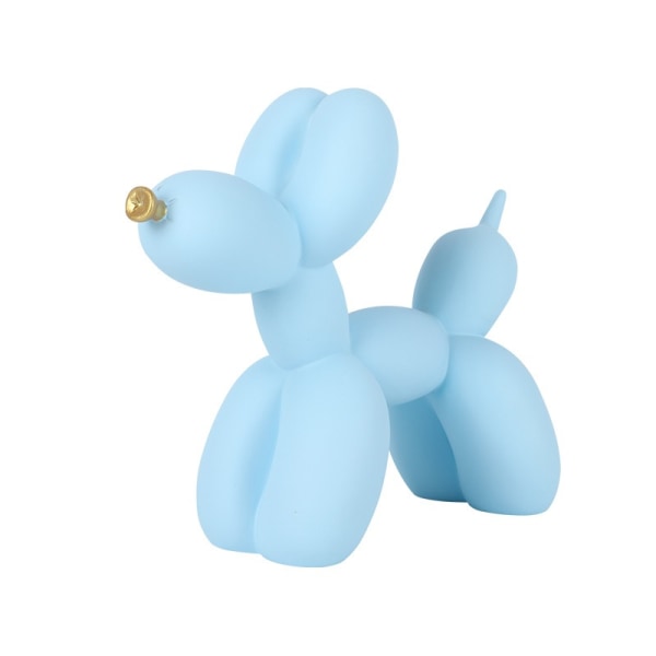 Creative Resin Balloon Dog Ornament (lyseblå-gylden)