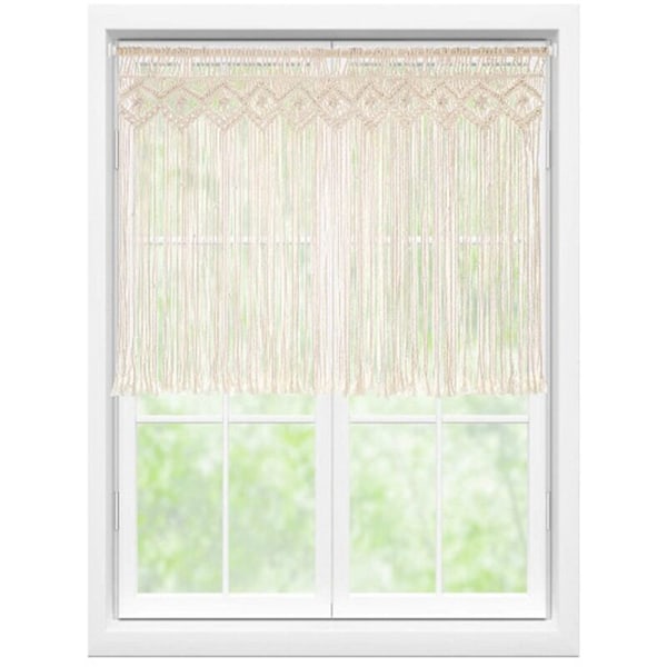 Nordisk håndlaget bomull veggteppe gobelin makramé bryllupsbakgrunn gardin bohemsk dusk veggkunst boho-dekor