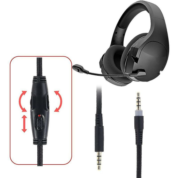 for-HyperX Cloud Alpha/flight hodetelefonkabel lydkontroll hodetelefonkabel