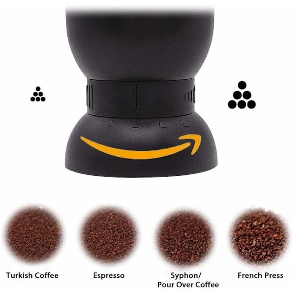 Manuell kaffekvern med justerbar innstilling, konisk keramisk kaffekvern for dryppkaffe, espresso, fransk presse, brygg-