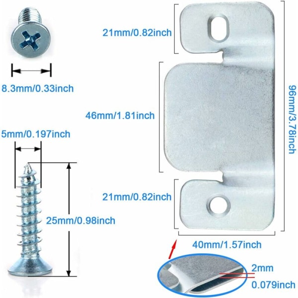 8 kpl Universaali Ruostumaton Teräs Sohvan Liitin Suuri Sohvan Liitin Huonekaluliitin Sohvan Lukko Braketti