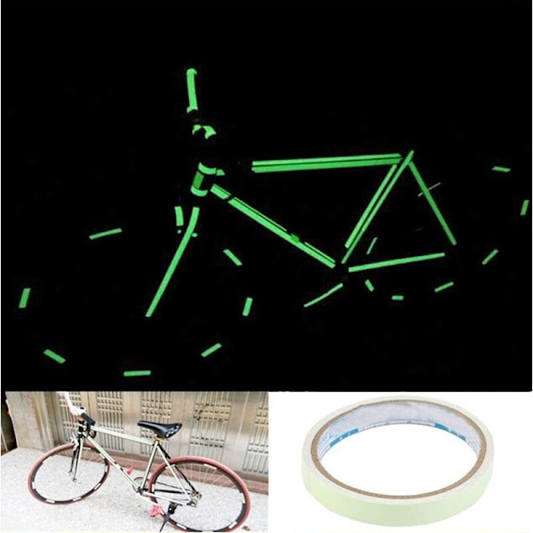 2 Ruller Fluorescerende Selvklebende Lysende Tape Vanntett Avtakbar Limtape Gløder i Mørket for Trapper Scene Sykkel Soverom Garasje - 3cm x 3m