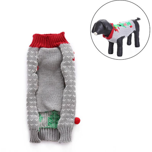 Stickad Julhundtröja Mjuk Varm Mocka
