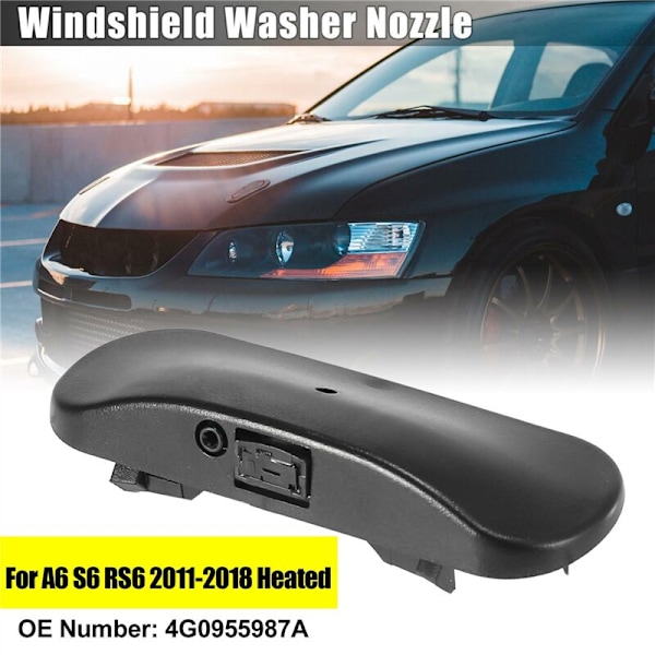 Jetda Spraymunstycke Vindrutespolare Vänster Sida 4G0955987A För- A6 C7 Allroad S6 RS6 2011-2018 Uppvärmd