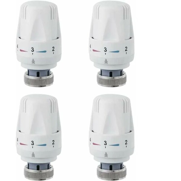 Kylarhuvud, 4 delar Kylarventilhuvud, M30 x 1,5 Termostatventil för kylare, termostathuvud för tvättställ Badtoalett