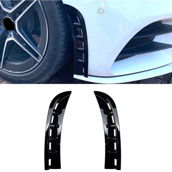 -Bilhjul ABS Luftventilationshætte Mud Flap til - -Klasse C257 CLS260 300 2018-2021 Gloss Black