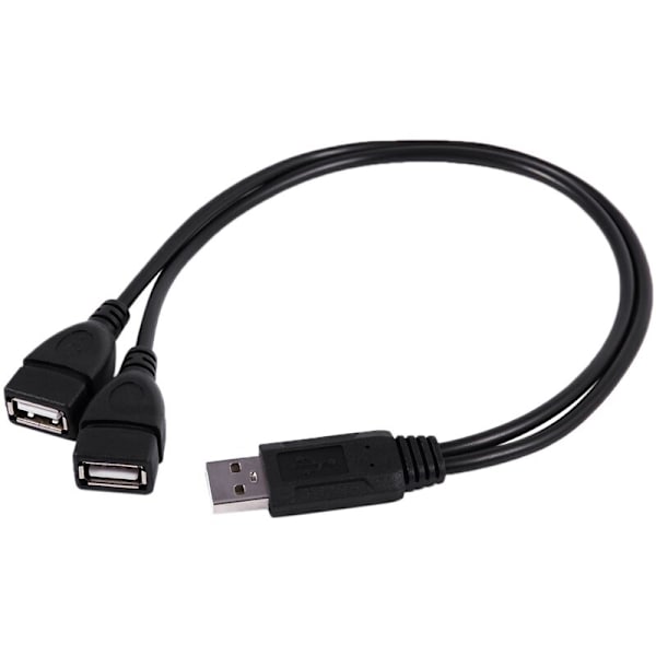 Usb 2.1A Han Til 2 Usb Dobbelt Strømkabel Adapter Kabel