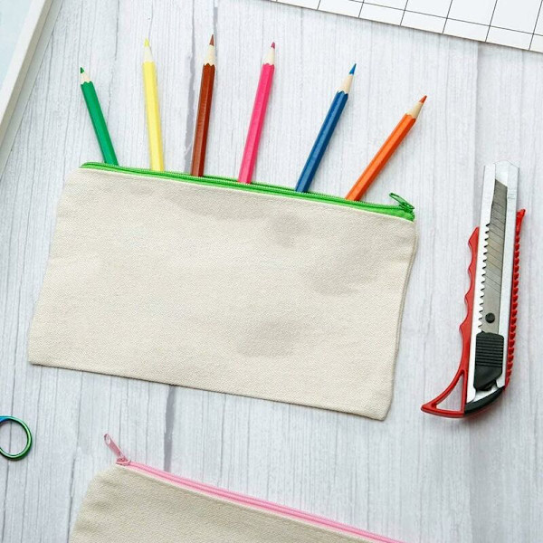 10 stk DIY Canvas Kosmetikpose, Makeupposer, Canvas Pengepung, Canvas Makeuppose, Canvas Opbevaringstaske, Tilpassede Stofposer - Fei Yu