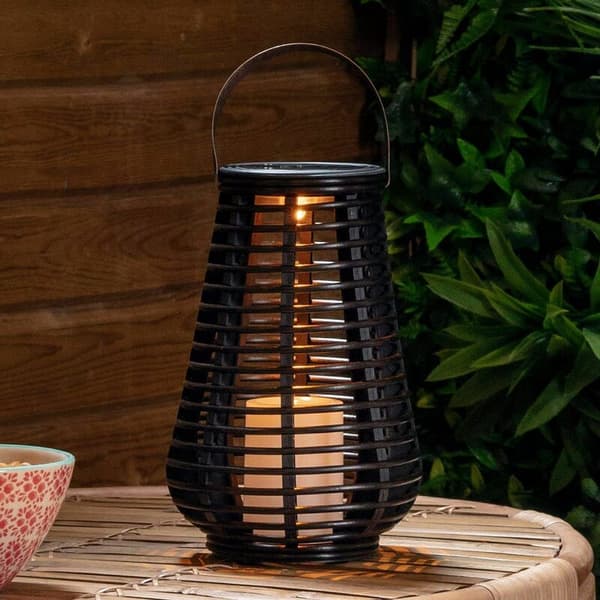 LED-aurinkorattanilamppu puutarhakoriste 26cm