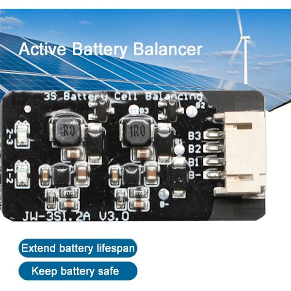 -Ion 3S-3 Balancer Aktiv Batteribalansering Lifepo4 BMS 1.2A Balanserer Energioverføring