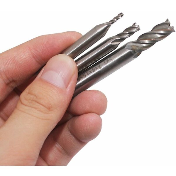 10 stk. 4-fløjtede bor - 0,2-1,2 cm HSS lige skaft CNC bor sæt - Bor sæt til træ aluminium stål titanium