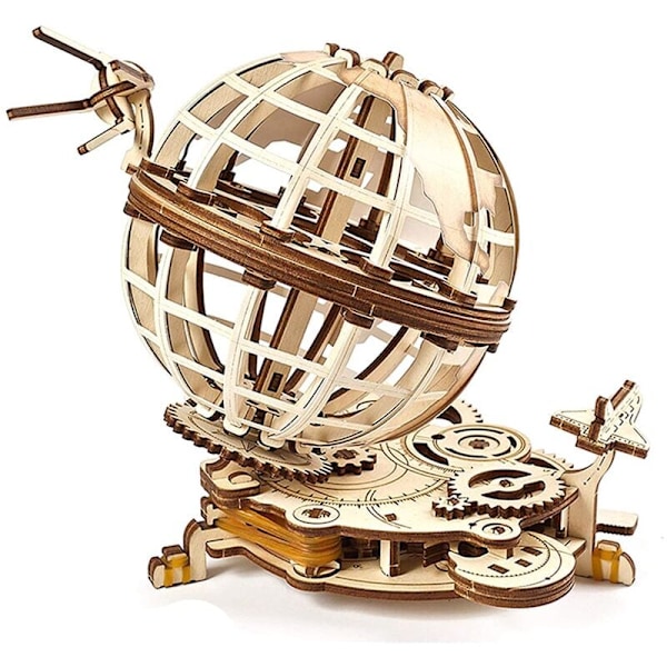 Træ Mekanisk Transmission Model Pendul Globus Desktop Dekoration