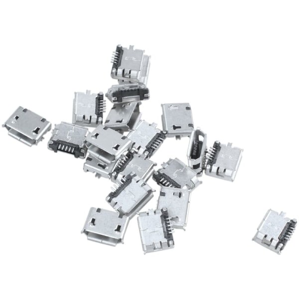 20pcs DIY USB 5 Pin SMD Connector Glass Surface