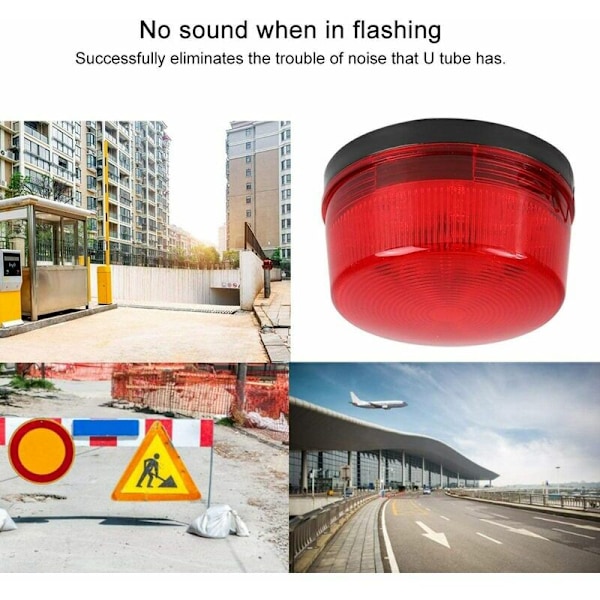 Høy 15 LED Rød Strobe Nødblinkende Trafikkvarslingssignal Blinkende Lys for Innendørs Varslingslys eller Nyhetsbruk (24V)