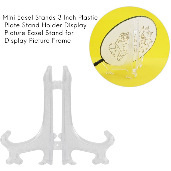 45 stk Mini Staffeli Stativ 3 Tommer Plast Bilde Ramme Visning Plate Holder