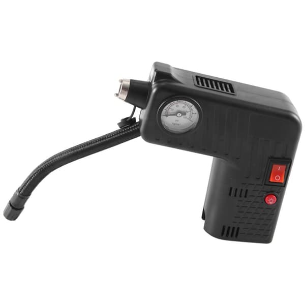 -301 Multifunktionel Luftpumpe Bil Luftpumpe Bærbar Luftpumpe Auto Tilbehør, Sort