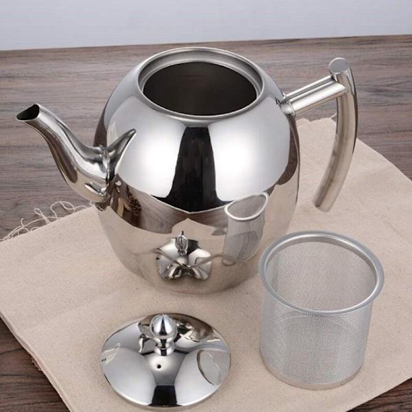 2L Rostfritt Stål Tekanna med Tesil Tekanna med Teinfuser Infuser Teaware Set Tekanna för Induktion