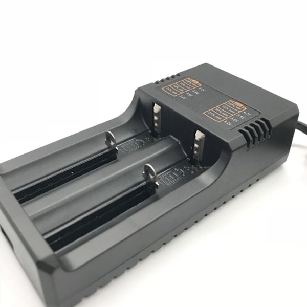 2-sporers 3,7V 18650 16340 Li-Ion Batterilader 14500 Oppladbare Batterilader Li-Ion 18650 Batterilader EU-kontakt