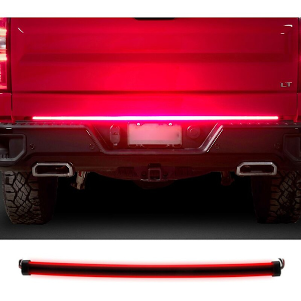 Fleksibel Bil LED-Stripslys Dobbelt Farve Dagkørselslys Vandafvisende Blinkende Lys 60Cm Rød Lys