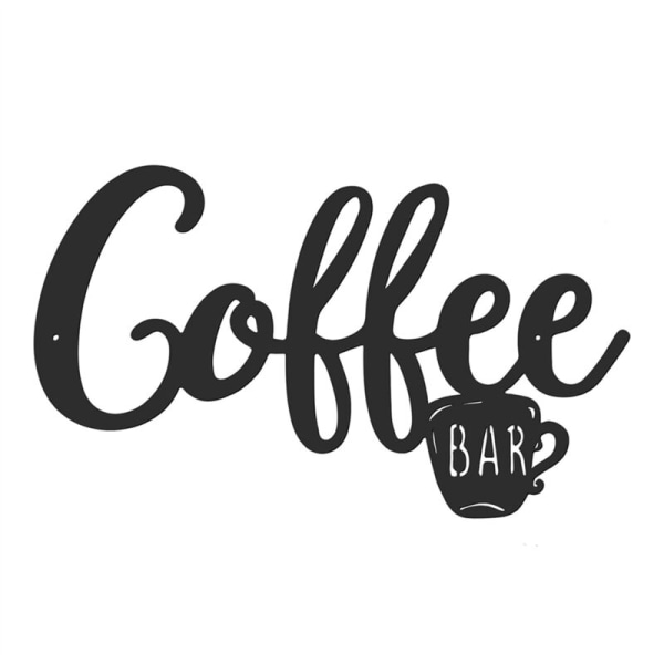 Metal vægophængt skilt til kaffebar, hængende skilt med pottehoved, men først kaffe, metalskilt til kaffestation, bogstav til kaffebar