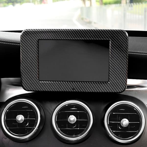Auto Fiber Center Control Screen Navigation Panel Trim Cover for C Class W205 GLC W253 2015-2019