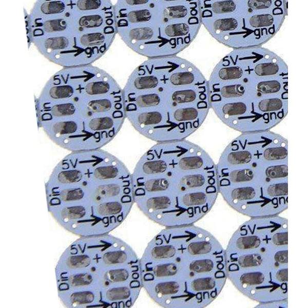 100 stk. WS2812B WS2812 LED-chip og kølelegeme 5V 5050 RGB WS2811 IC indbyggede pixels moduler (hvid)