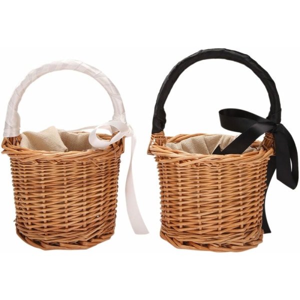 Picknickkorg Mini Wicker Handkorg Fruktkorg Packkorg Korg Dekorativt Tillbehör för Hem Kök