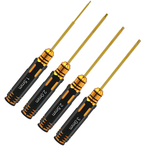 4-pack Fjärrkontroll Hex Nyckelhuvud Mutter Reparationsverktygssats för Helikopter Bil FPV Drone (1,5/2,0 2,5 3,0 mm)
