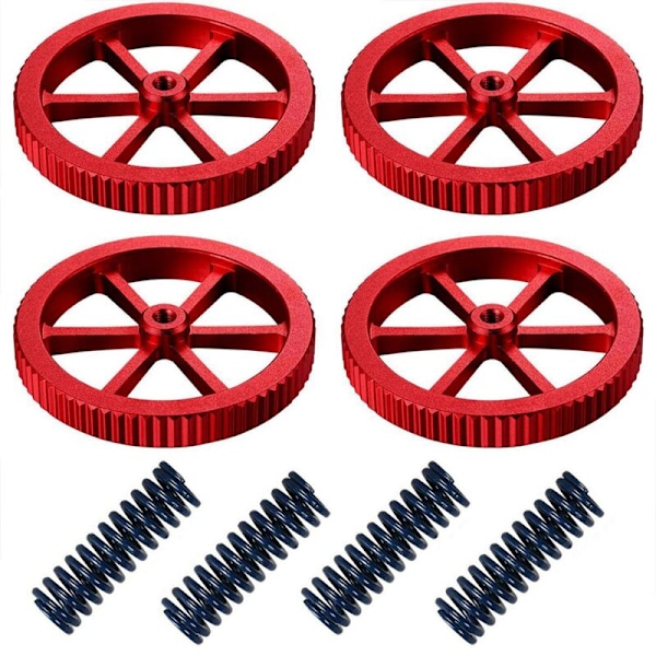 Aluminium Handjusteringsmutter och Fjädrar för Uppvärmd Bädd för 3D-skrivare 3/3 Pro, 5/5 Plus / 20