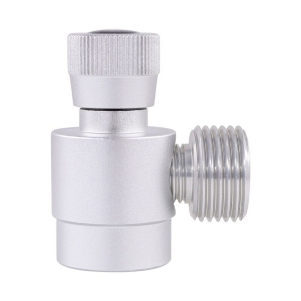 CO2-cylinderadapter til genopfyldning, regulator til hjemmelavet gascylinder, M10X1 til W21.8-14-adapter til argon, CO2, blandet gas, sølv