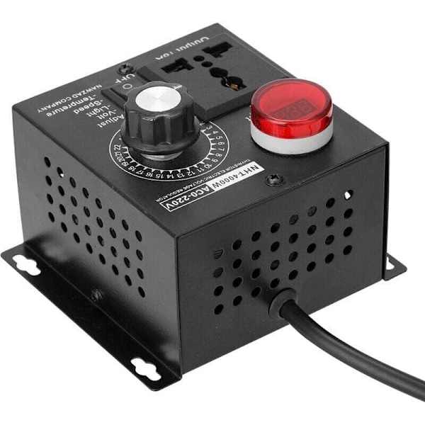 AC 220V 4000W Kompakt Styrenhet Variabel Spänning Hastighet Bärbar Temperatur Ljus Spänning Justerbar Dimmer