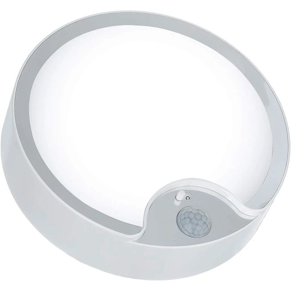 Bevægelsessensor LED Loftlampe, Batteridrevet Super Lys Indendørs Loftlampe, til Loft, Vaskeri, Garage, Gang, Trappe, 19cm 300LM