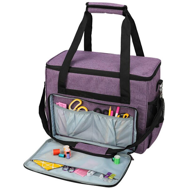 Symaskine Opbevaringspose Organizer Tote Bag Til De Fleste Standardmaskiner Og Tilbehør Grå