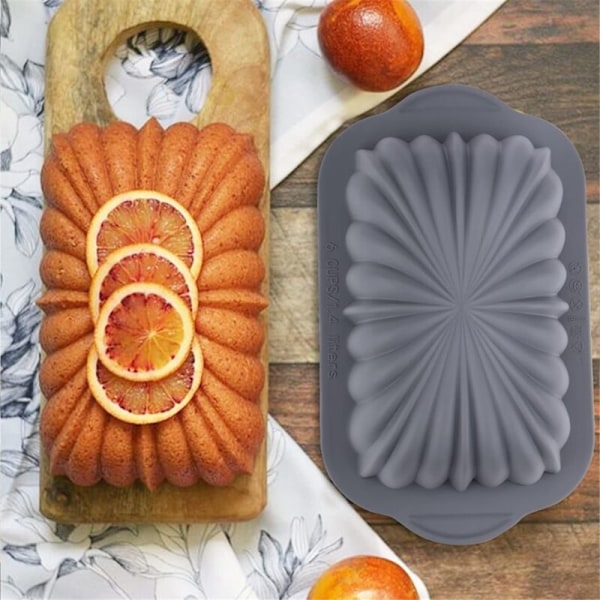 Silikon brødform Nordisk design Klassisk riflet toast Metallforsterket ramme Sikker baking, A