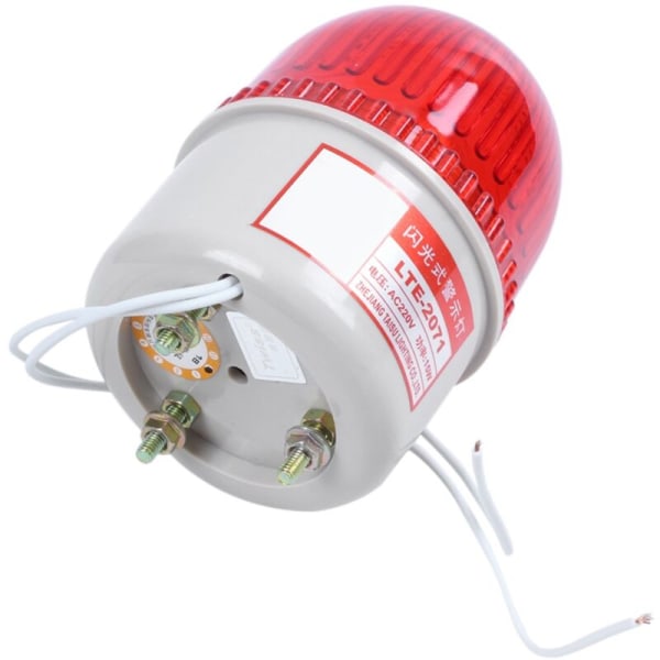 AC 220V 15W Röd Industriell Brandtorn Signal Blixt Varningslampa