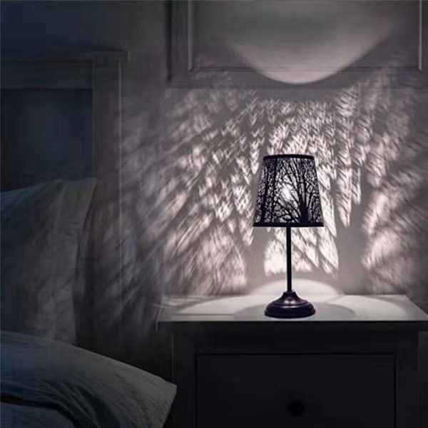 Klämlampa i metall med mönster för bordslampa, vägglampa, vit