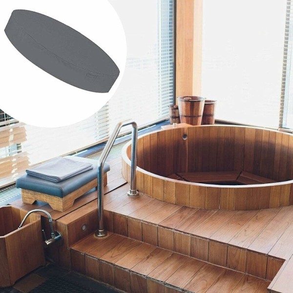 Rund Swimmingpool Dæksel Swimmingpool Sol Dæksel, 190T Vandafvisende UV-Resistent 100 Spa Beskyttelsesdæksel til Udendørs Spa Badekar, 20030cm/19030cm（G