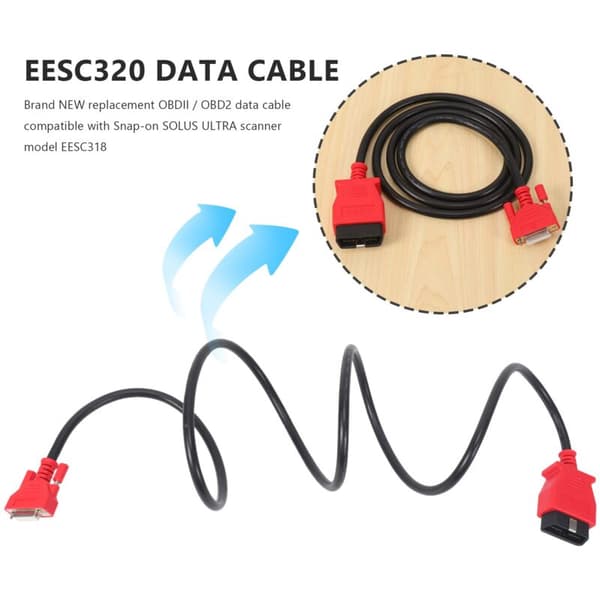 6FT EDGE EESC320 OBDII OBD2 datakabel kompatibel med DA-4 skanner for bil