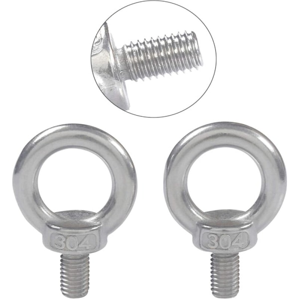 M5x10 304 Rustfrit Stål Hantråd Løfteøje Ring Øjebolt Øjebolt Skrue Maskineri Skulder 10 Stk