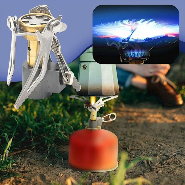 Mini Campingspis Ultralätt Legering Automatisk Fällbar Utomhus Köksredskap Verktyg för - Matlagning Camping Vandring Hängande Lätt Trä