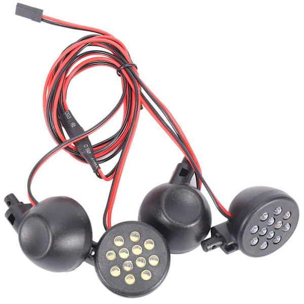 4 LED-lys mottakersett Plastskall Lotus frontlykter for 1/5 BAJA Rovan 5B Motor RC bildeler tilbehør