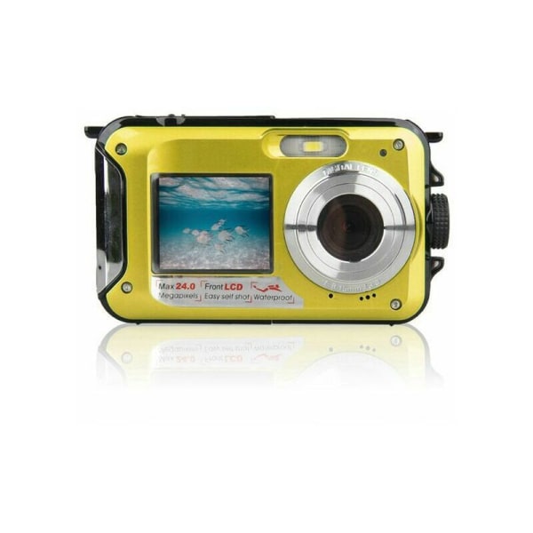 Vandtæt kamera digitalt vandtæt kamera med dobbelt skærm 2,7K 48MP vandtæt kamera til snorkling Dykning Selfie kamera