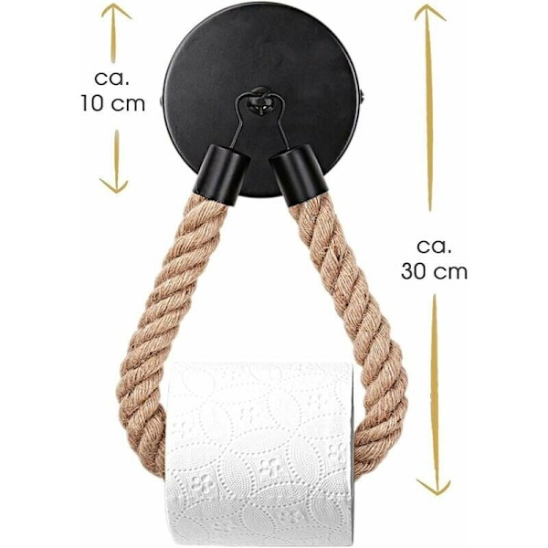 Toiletpapirholder, Toilet Rulleholder med Telefonhylde, 304 Rustfrit Stål, Ingen Boring Vægmontering til Badeværelse (Linen)