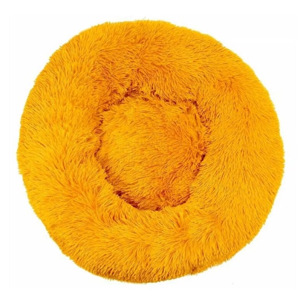 Katteseng, Fluffy Pude, Myk Vaskbar for Hunder Katter (Gylden Gul, 70 cm), Sunny