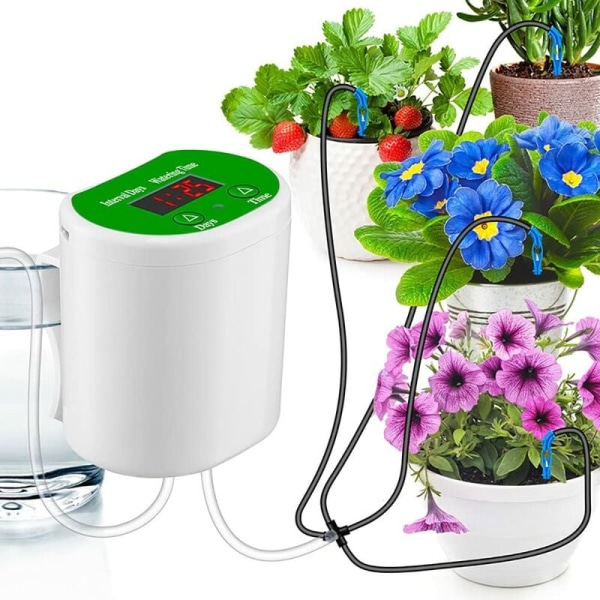 Automatisk droppbevattningskit, automatiskt bevattningssystem för inomhusväxter, USB-laddning DIY bevattningskit, automatiskt bevattningssystem droppsystem